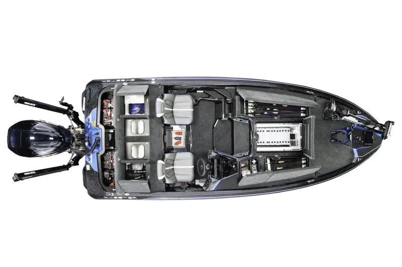 Slide: The Image of Manufacturer Provided Image: Top view of 2026 Skeeter ZXE21 fishing boat with dual seats and storage compartments. - 13