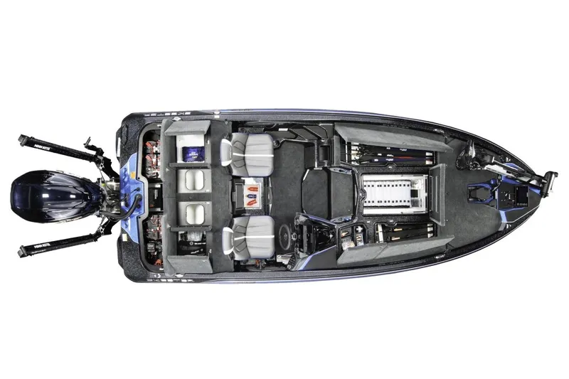 Slide: The Image of Manufacturer Provided Image: Top view of 2026 Skeeter ZXE20 fishing boat with dual seats and storage compartments. - 18