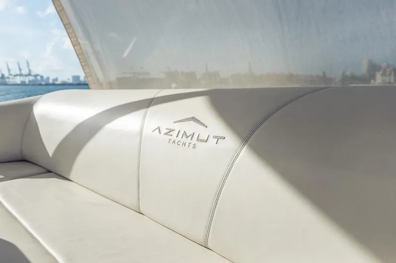 Slide: The Image of Luxurious Azimut Evolution 2012 yacht interior with elegant leather seating. - 29