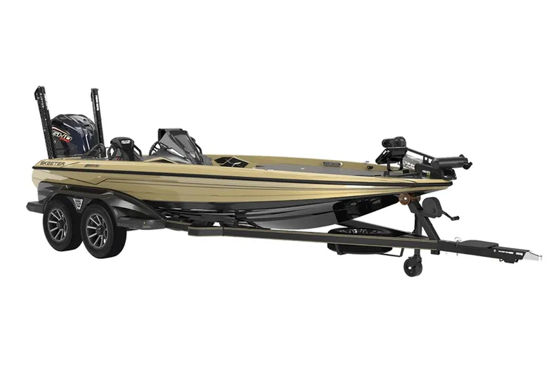 Slide: The Image of Manufacturer Provided Image: 2026 Skeeter FXR21 Apex bass boat on trailer, side view. - 12