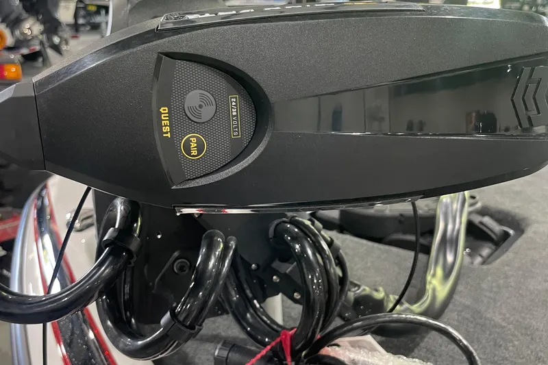 Slide: The Image of 2026 Skeeter FXR20 Apex boat control panel with Quest pairing feature. - 2