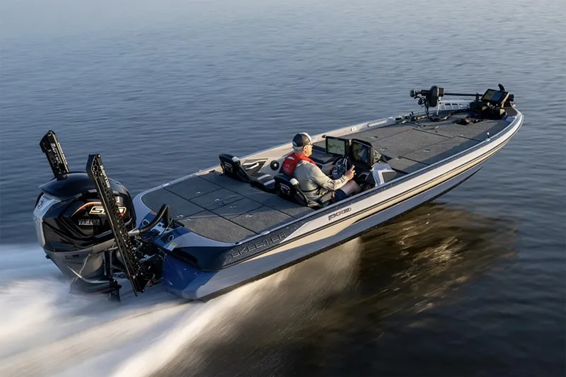 Slide: The Image of Manufacturer Provided Image: 2026 Skeeter FXR20 Apex boat speeding on water, featuring advanced fishing technology. - 5