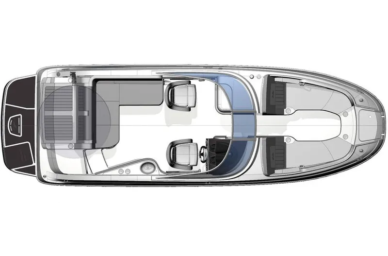 Slide: The Image of Manufacturer Provided Image: Top view of 2014 Sea Ray 260 Sundeck boat layout. - 35