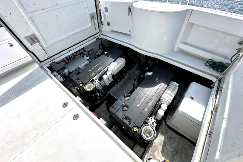 Slide: The Image of Compact pantry with microwave and storage in 2021 Lindell 42/46 boat. - 20