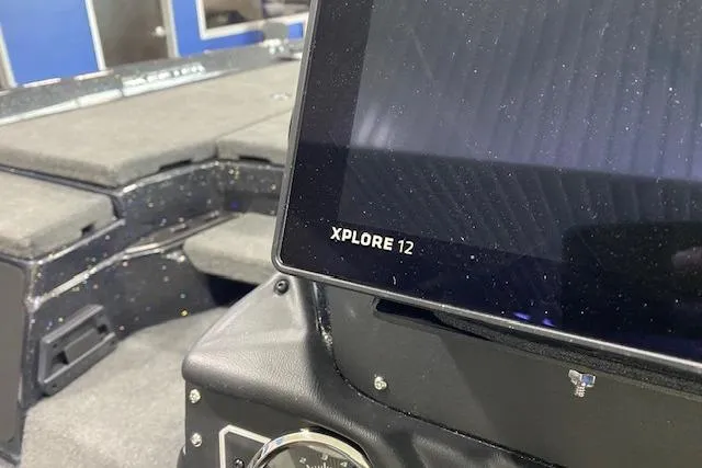 Slide: The Image of 2025 Skeeter ZXR21 boat dashboard with Xplore 12 display screen. - 8