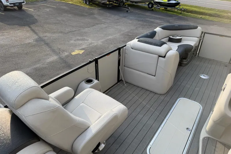 Slide: The Image of 2020 Avalon 2385 Catalina Quad Lounger with luxurious seating and spacious deck. - 10