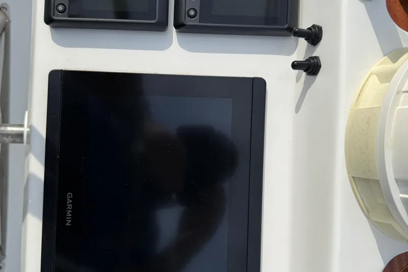 Slide: The Image of Garmin navigation system on 2001 Beneteau 361 yacht dashboard. - 6