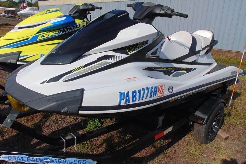 The Image of 2017 Yamaha WaveRunner VX Cruiser HO on trailer, parked outdoors. - 1
