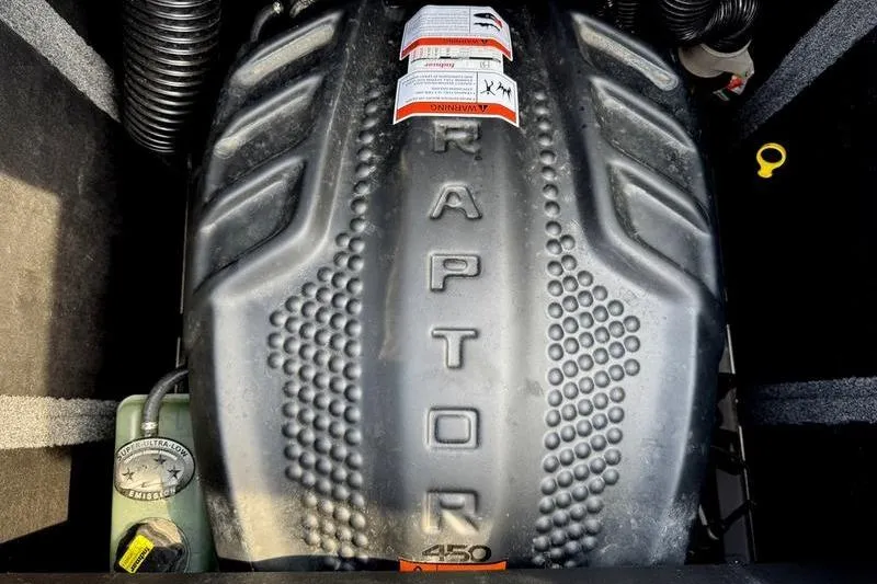 Slide: The Image of 2023 Supra SL engine with Raptor branding, showcasing powerful design and technology. - 3