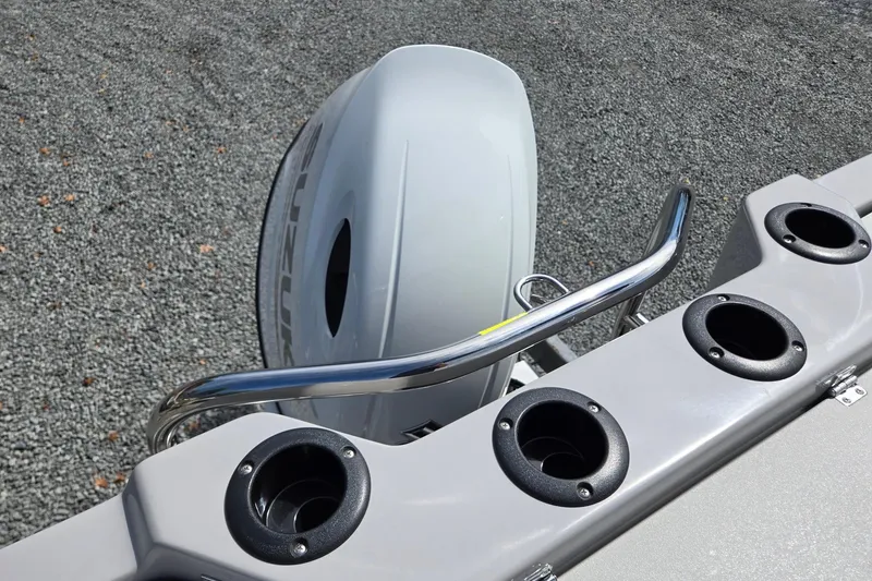 Slide: The Image of 2026 Godfrey Sweetwater 2286 FS boat with Suzuki outboard motor and rod holders. - 28