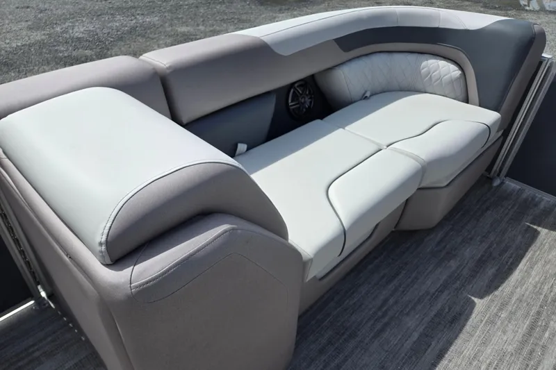 Slide: The Image of Luxurious seating on 2026 Godfrey Sweetwater 2286 FS pontoon boat, featuring modern design and comfort. - 44