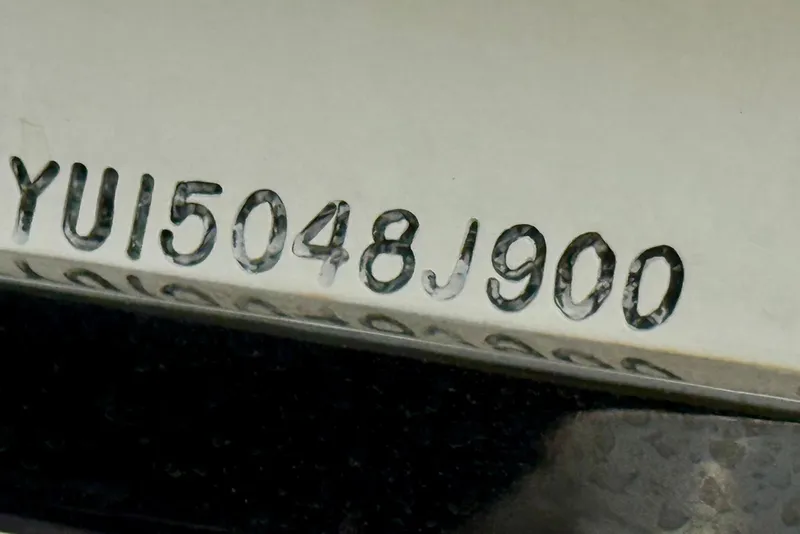Slide: The Image of Hull identification number on a 2000 Ocean Yachts 48 model. - 42