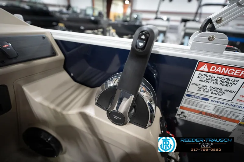 Slide: The Image of Control panel of 2026 Bennington 168 SLJ boat with labeled switches. - 41