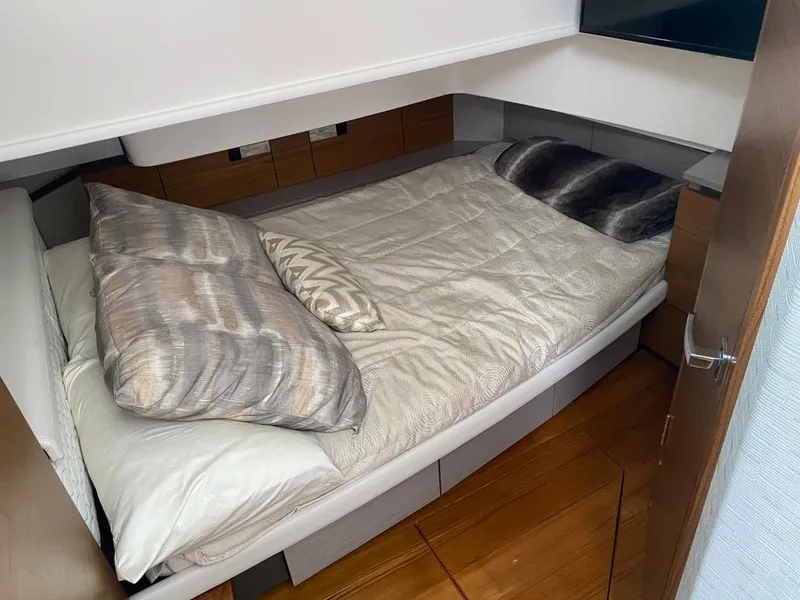 Slide: The Image of Triple Mercury 400 outboard engines on a 2022 Tiara Yachts 38 LS. - 18