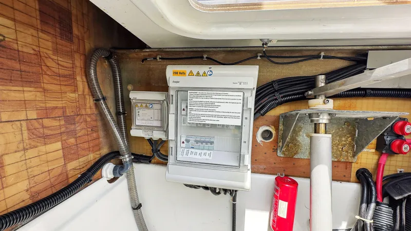 Slide: The Image of Electrical panel inside 2018 Fountaine Pajot Lucia 40 catamaran. - 75