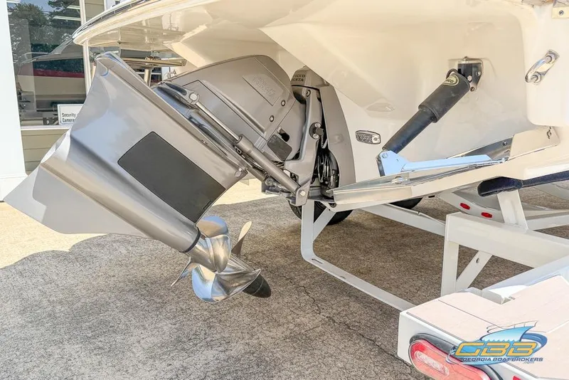 Slide: The Image of 2022 Regal LS2 Surf boat propeller and stern drive on trailer. - 42
