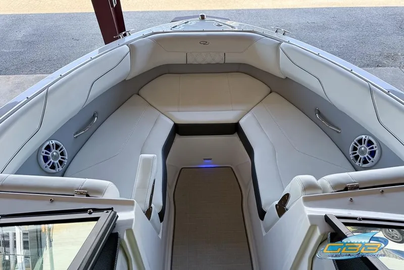Slide: The Image of Interior view of 2022 Regal LS2 Surf boat with sleek seating and modern design. - 44