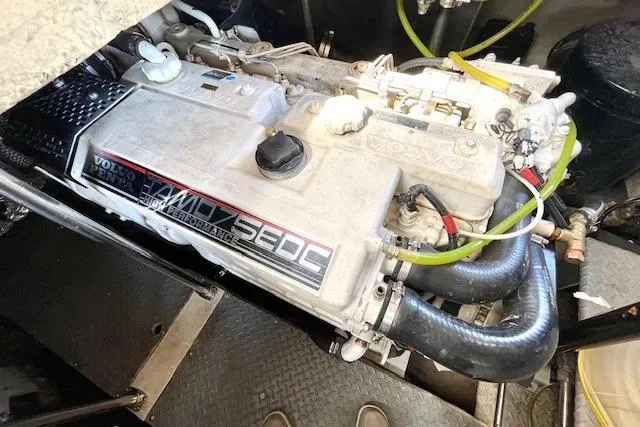 Slide: The Image of Engine compartment of a 2005 Regal Commodore 4260 with Volvo Penta engine. - 51