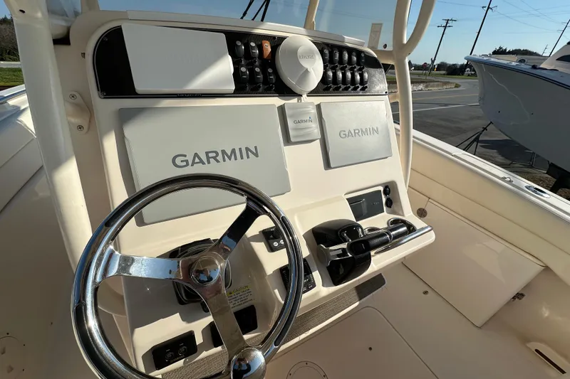 Slide: The Image of Grady-White Canyon 271 helm with Garmin navigation system. - 20