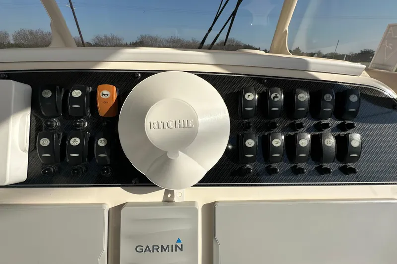 Slide: The Image of Dashboard of Grady-White Canyon 271 boat, year 2020. - 23