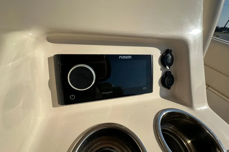 Slide: The Image of Fusion stereo system on Grady-White Canyon 271 boat, year 2020. - 25