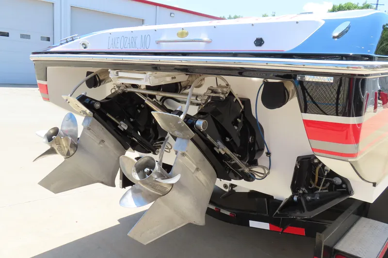 Slide: The Image of 2009 Donzi 35ZR boat with dual propellers, Lake Ozark, MO. - 12
