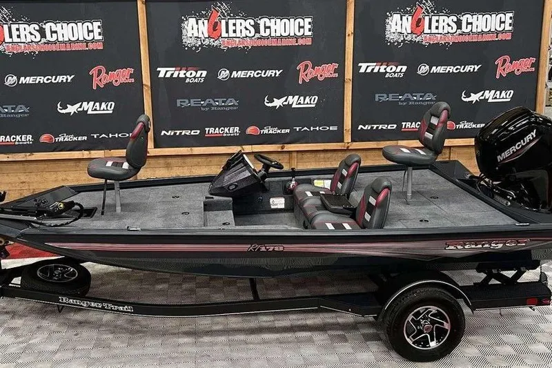 The Image of 2026 Ranger RT178 fishing boat with Mercury engine on display at Anglers Choice event. - 0