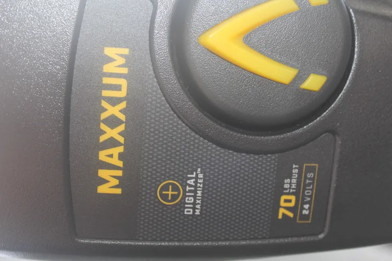 Slide: The Image of Close-up of Maxxum digital maximizer control panel on Tracker Pro Team 195, 2026 model. - 3