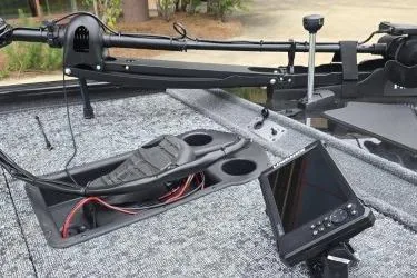 Slide: The Image of 2026 Tracker Pro Team 195 boat with advanced navigation and control systems. - 5