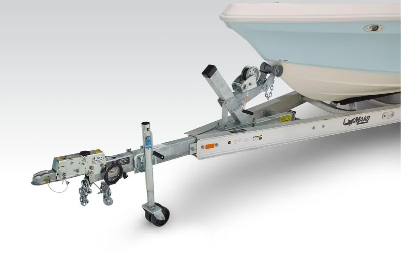 Slide: The Image of 2026 Mako 24 APEX boat trailer with hitch and winch system. - 9