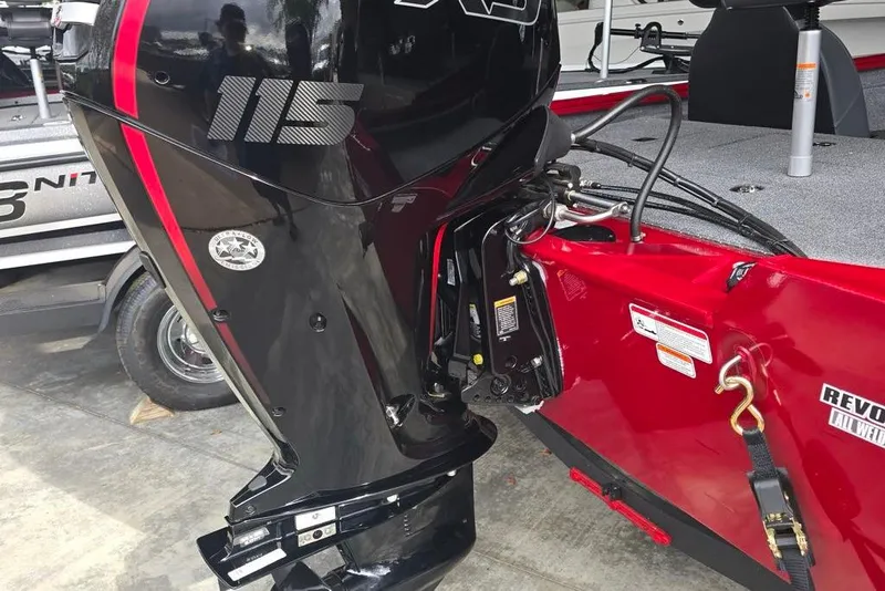 Slide: The Image of 2026 Tracker Pro Team 195 boat with powerful 115 HP outboard motor. - 5