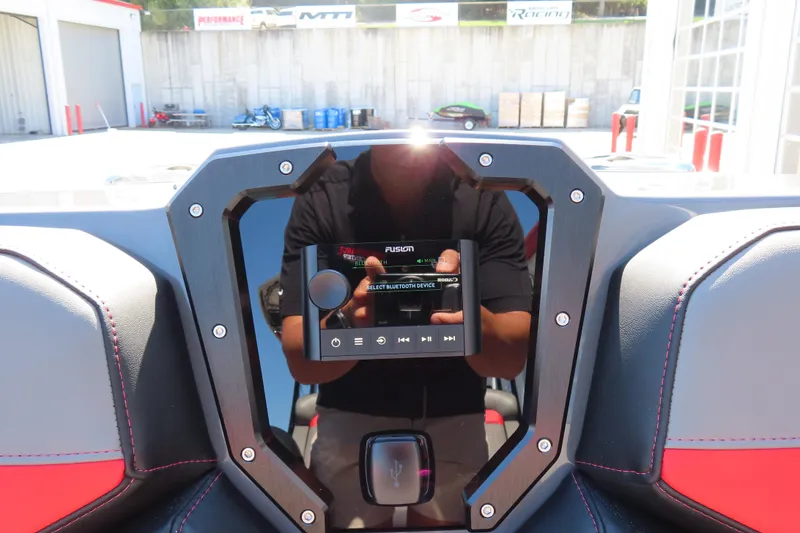 Slide: The Image of 2026 Sunsation 32CCX dashboard with Fusion audio system and sleek design. - 21