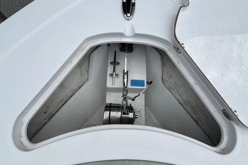 Slide: The Image of Anchor compartment of 2020 Sportsman Open 282TE Center Console boat. - 15