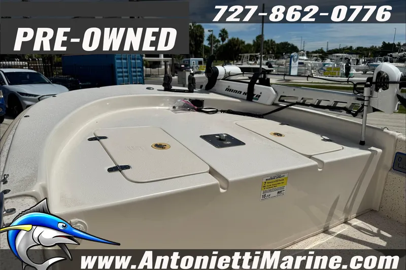Slide: The Image of Pre-owned 2019 Carolina Skiff 18 JVX CC boat at Antonietti Marine dealership. - 13