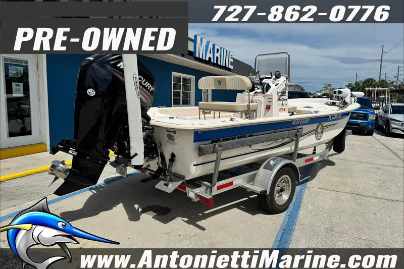 Slide: The Image of Pre-owned 2019 Carolina Skiff 18 JVX CC boat on trailer at Antonietti Marine. - 4