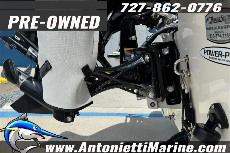 Slide: The Image of Pre-owned 2019 Carolina Skiff 18 JVX CC boat, featuring Power-Pole shallow water anchor. - 7