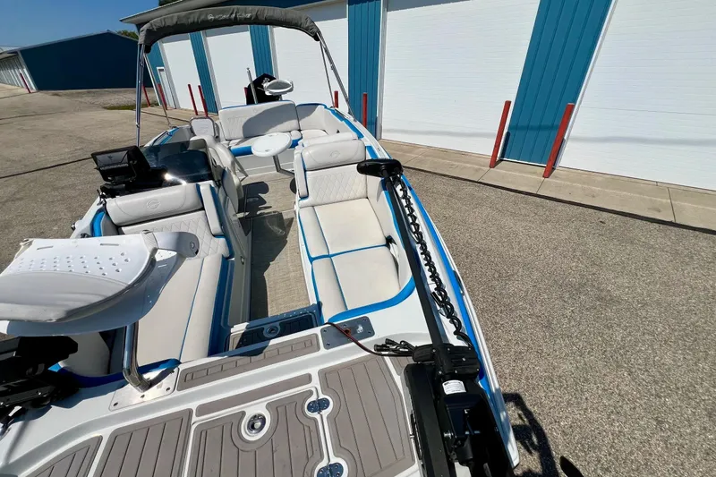 Slide: The Image of 2020 Crownline Eclipse E205 XS Fish boat with spacious seating and modern features. - 6