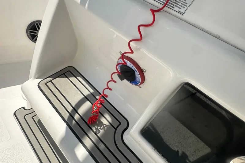 Slide: The Image of 2023 Sea Fox 228 Commander dashboard with Garmin display and Yamaha controls. - 50