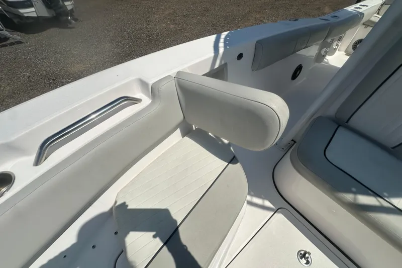 Slide: The Image of 2023 Sea Fox 228 Commander boat storage compartment with open hatch. - 59