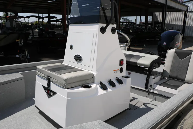 Slide: The Image of 2025 Vexus ACX 2000 boat interior with seating and control panel. - 26