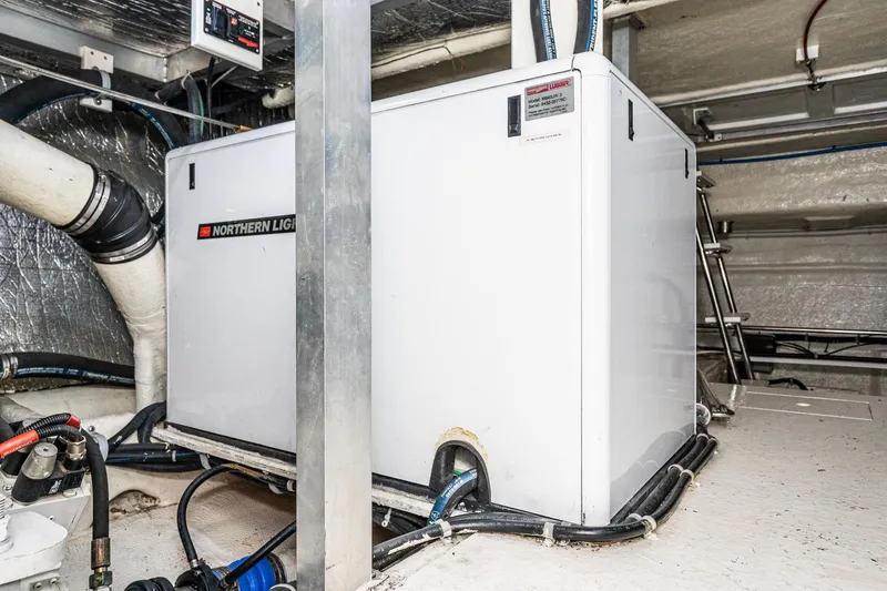 Slide: The Image of Engine room of 2006 Navigator 5100 yacht with Northern Lights generator. - 28