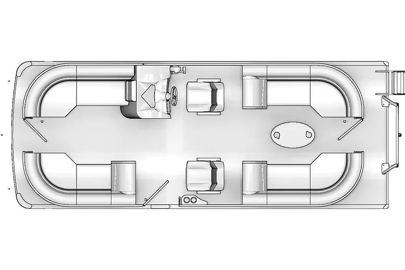Slide: The Image of Floor plan of 2023 Berkshire 24RFX CTS pontoon boat, featuring spacious seating and helm layout. - 20