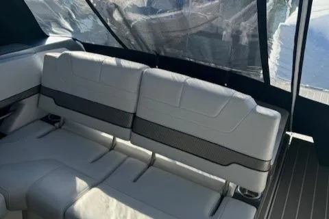 Slide: The Image of 2020 Formula 380 Super Sport Crossover I/O interior seating with sleek, modern design. - 14