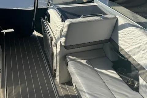 Slide: The Image of 2020 Formula 380 Super Sport Crossover I/O interior with sleek seating and modern design. - 16