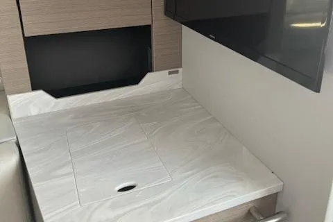 Slide: The Image of 2020 Formula 380 Super Sport Crossover I/O interior with sleek countertop and modern design. - 41