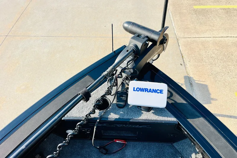 Slide: The Image of 2018 Tracker Targa V-19 Combo boat with Lowrance Elite fishfinder and MotorGuide trolling motor. - 13