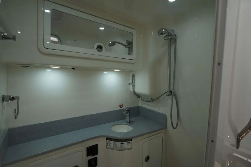 Slide: The Image of Modern bathroom in 2020 Concept 44' Cuddy Cabin boat with shower and sink. - 10