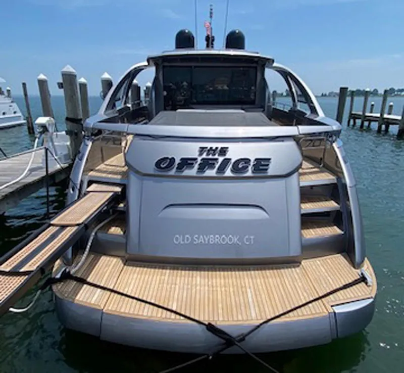 Slide: The Image of Luxury 2016 Pershing 70 yacht named "The Office" docked in Old Saybrook, CT. - 30