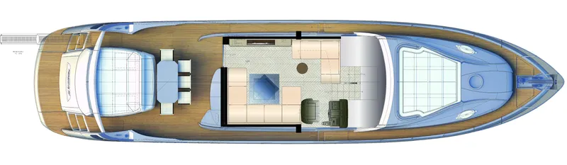 Slide: The Image of Manufacturer Provided Image: Pershing 70 Upper Deck Layout Plan - 63