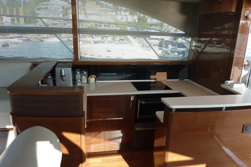 Slide: The Image of Luxurious kitchen interior of 2017 Princess 52 yacht with modern amenities and sleek design. - 14
